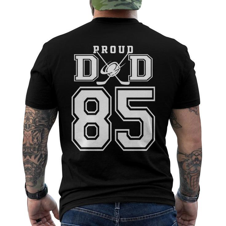 Number 85 Custom Proud Hockey Dad Personalized For Men Men's Back Print T-shirt