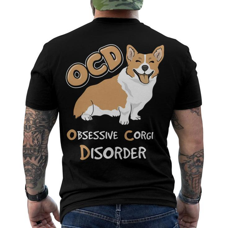 Ocd-Obsessive-Corgi Disorder Men's Crewneck Short Sleeve Back Print T-shirt