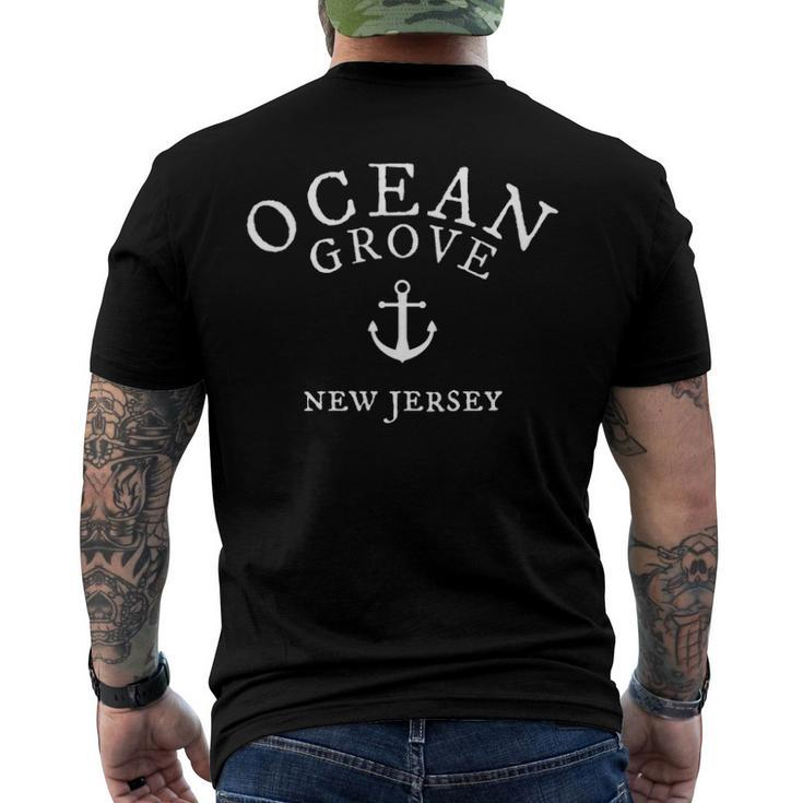 Ocean Grove New Jersey Nj Nautical Sea Men's Back Print T-shirt