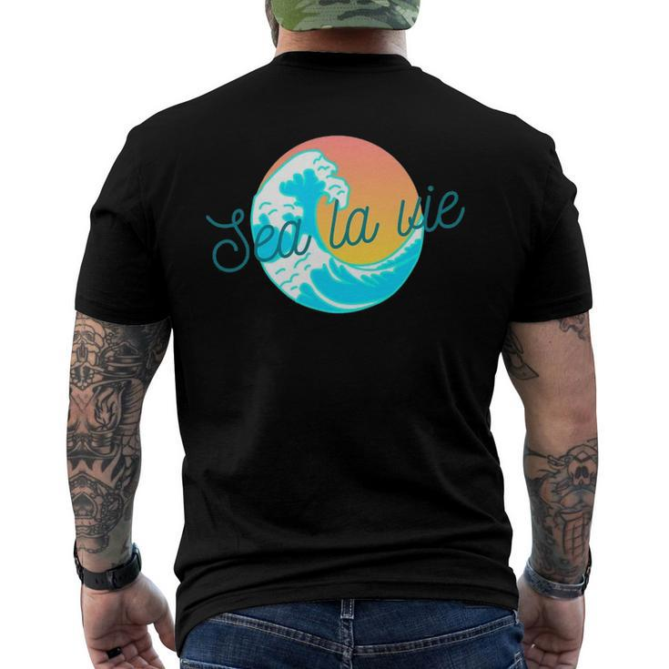 Ocean Wave Sunset Sea La Vie Summer Men's Back Print T-shirt