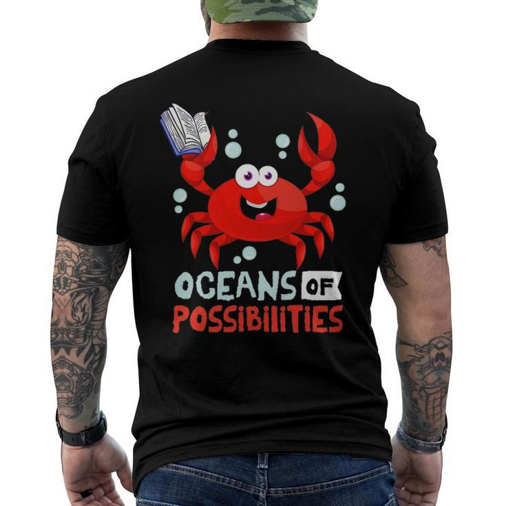 Oceans Of Possibilities Summer Reading 2022Crab Men's Crewneck Short Sleeve Back Print T-shirt