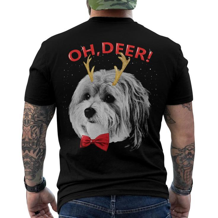 Oh Deer Havanese Xmas Red Bowtie V2 Men's Crewneck Short Sleeve Back Print T-shirt