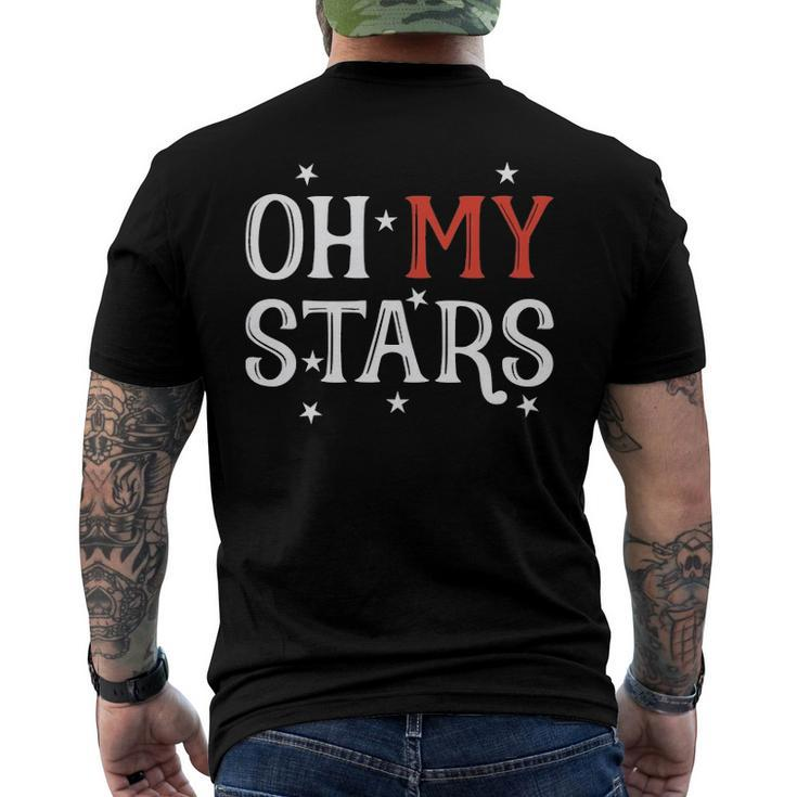 Oh My Stars July 4Th Independence Day Men's Back Print T-shirt