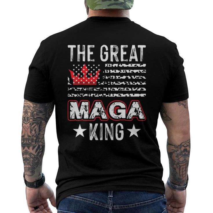 Old The Great Maga King Ultra Maga Retro Us Flag Men's Back Print T-shirt