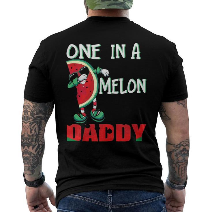 One In A Melon Daddy Dabbing Watermelon Men's Back Print T-shirt