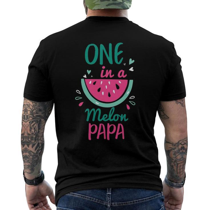 One In A Melon Papa Watermelon Family Matching Men's Back Print T-shirt