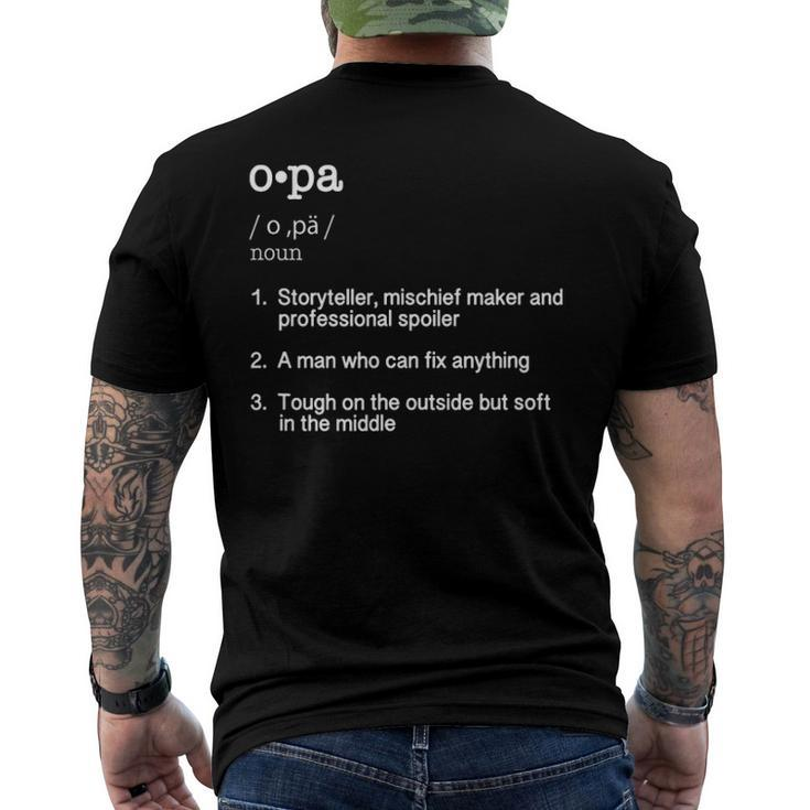 Opa Definition Fathers Day Present Men's Back Print T-shirt