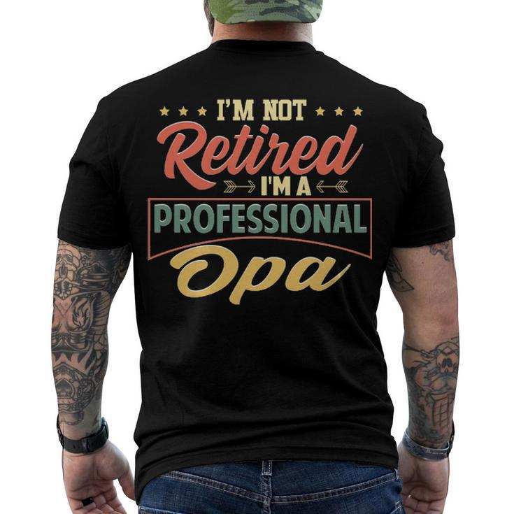 Opa Grandpa Im A Professional Opa Men's T-Shirt Back Print