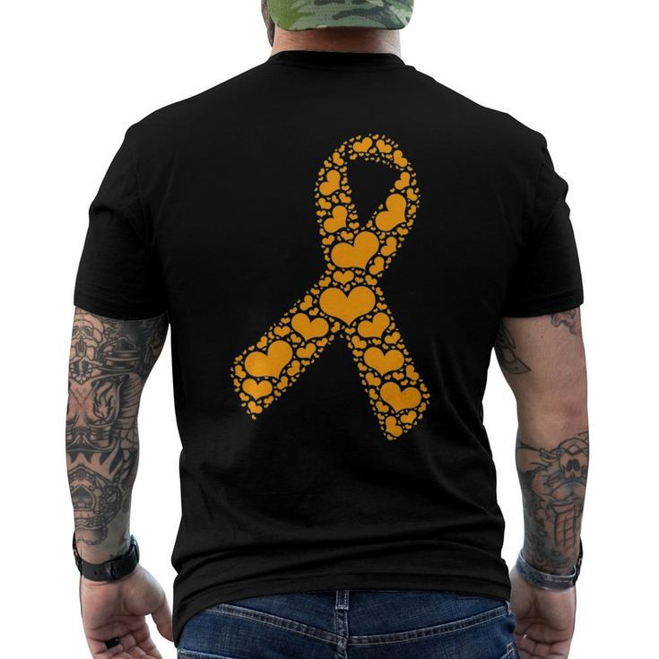 Orange Ribbon For Gun Violence Awareness Anti Gun Men's Back Print T-shirt
