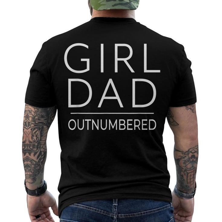 Outnumbered Dad Of Girls Men Fathers Day For Girl Dad Men's Back Print T-shirt