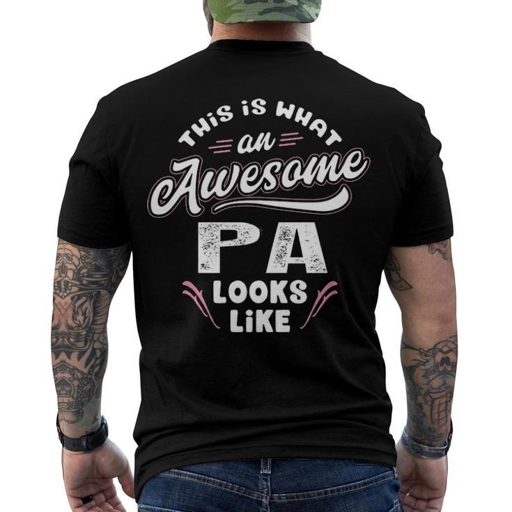 Pa Grandpa This Is What An Awesome Pa Looks Like Men's T-Shirt Back Print