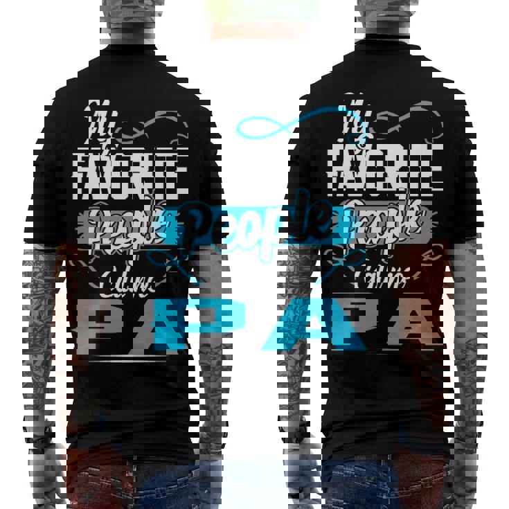 Pa Grandpa My Favorite People Call Me Pa V2 Men's T-Shirt Back Print