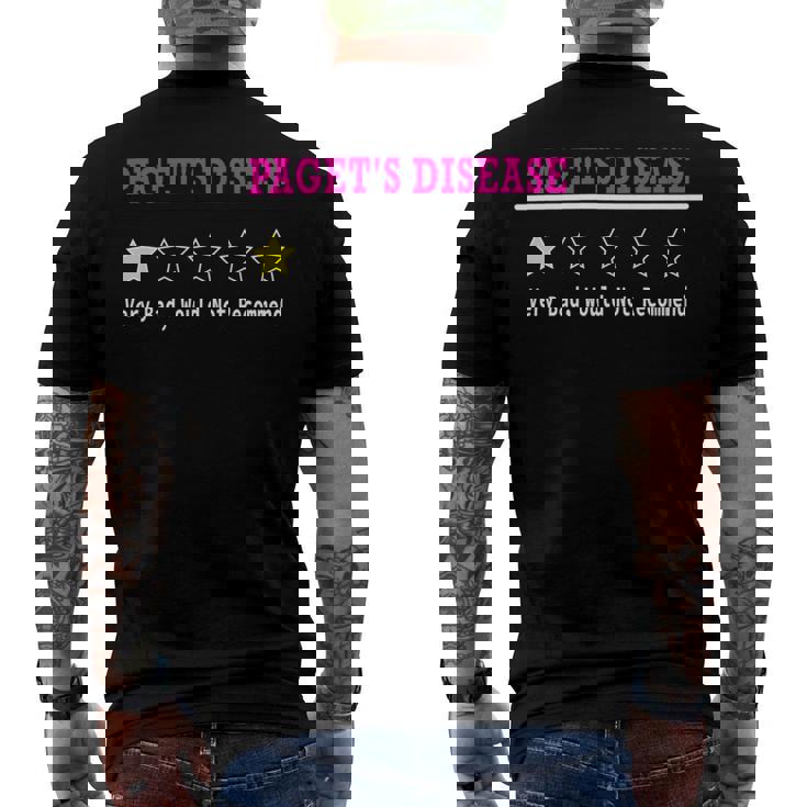 Pagets Disease Review  Pink Ribbon  Pagets Disease  Pagets Disease Awareness Men's Crewneck Short Sleeve Back Print T-shirt