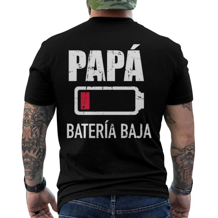 Mens Papá Batería Baja Para Día Del Padre Men's Back Print T-shirt