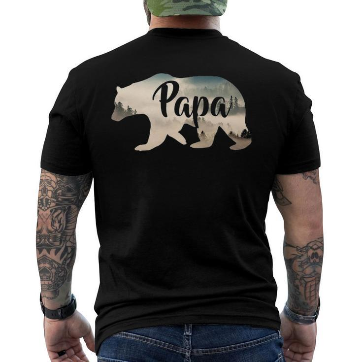 Men Papa Bear & Forest Awesome Camping Men's Back Print T-shirt