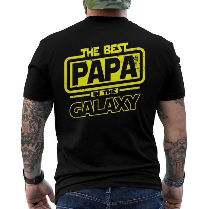 Papa The Best In The Galaxy Men's Back Print T-shirt