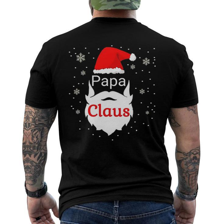 Papa Claus Christmas Believe Santa Claus Family Claus Men's Back Print T-shirt