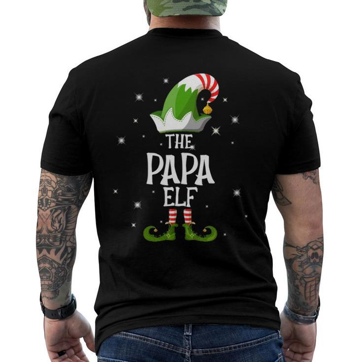 The Papa Elf Family Matching Group Christmas Men's Back Print T-shirt