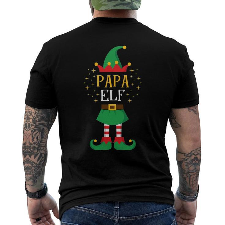 Papa Elf Father Xmas Cute Matching Family Elfs Men's Back Print T-shirt