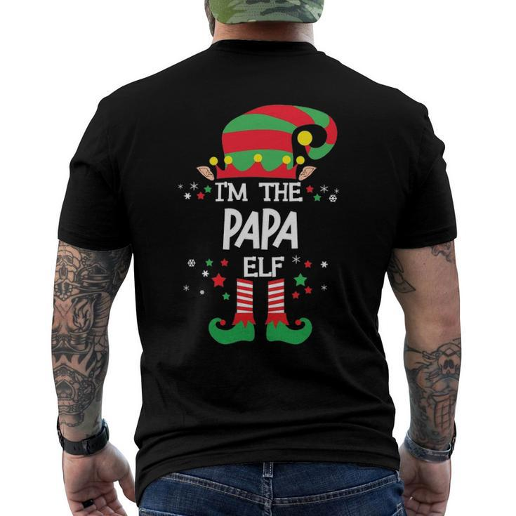 Im The Papa Elf Group Matching Christmas Pajama Men's Back Print T-shirt