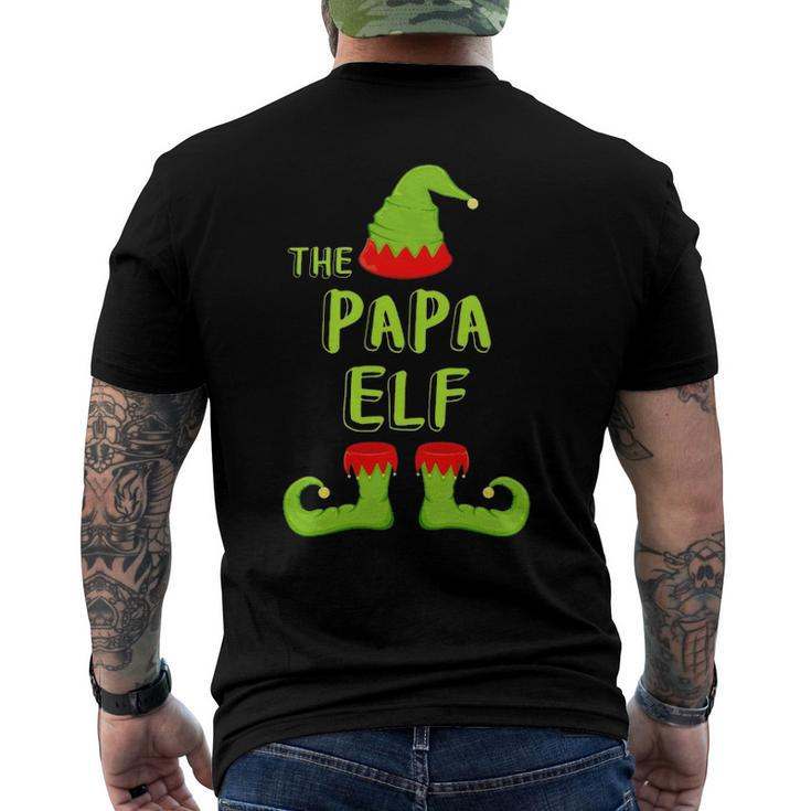 Mens The Papa Elf Matching Group Christmas Costume Men's Back Print T-shirt