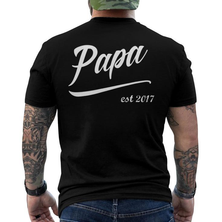 Papa Est 2017 Matching Dad Best Dad Ever Kids Men's Back Print T-shirt
