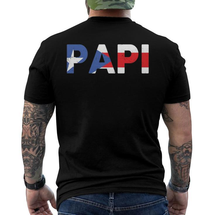 Papi Puerto Rican Dad Mens Puerto Rico Men's Back Print T-shirt