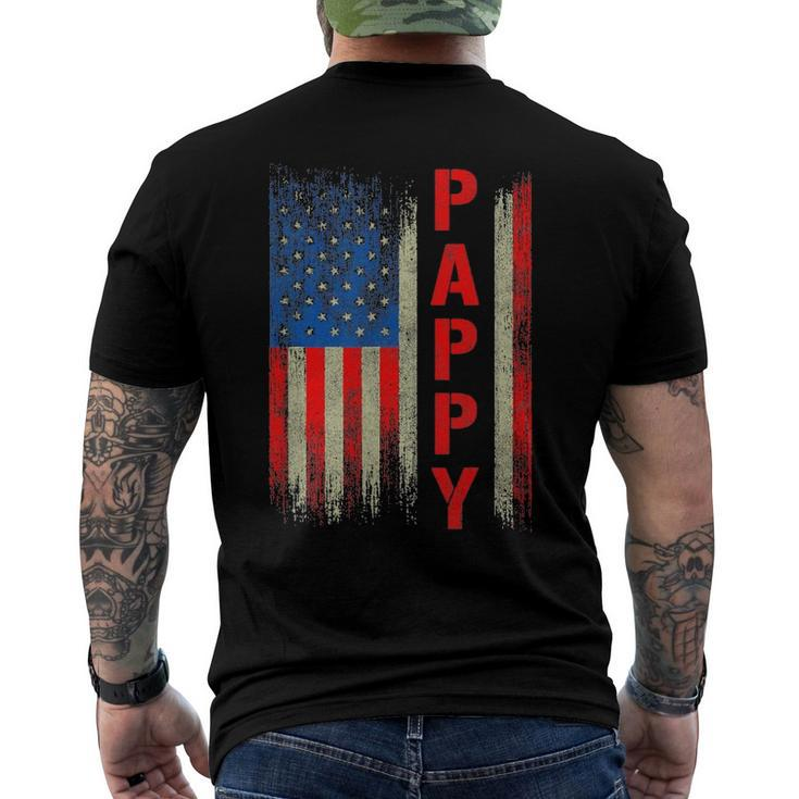 Pappy America Flag For Men Fathers Day Men's Back Print T-shirt