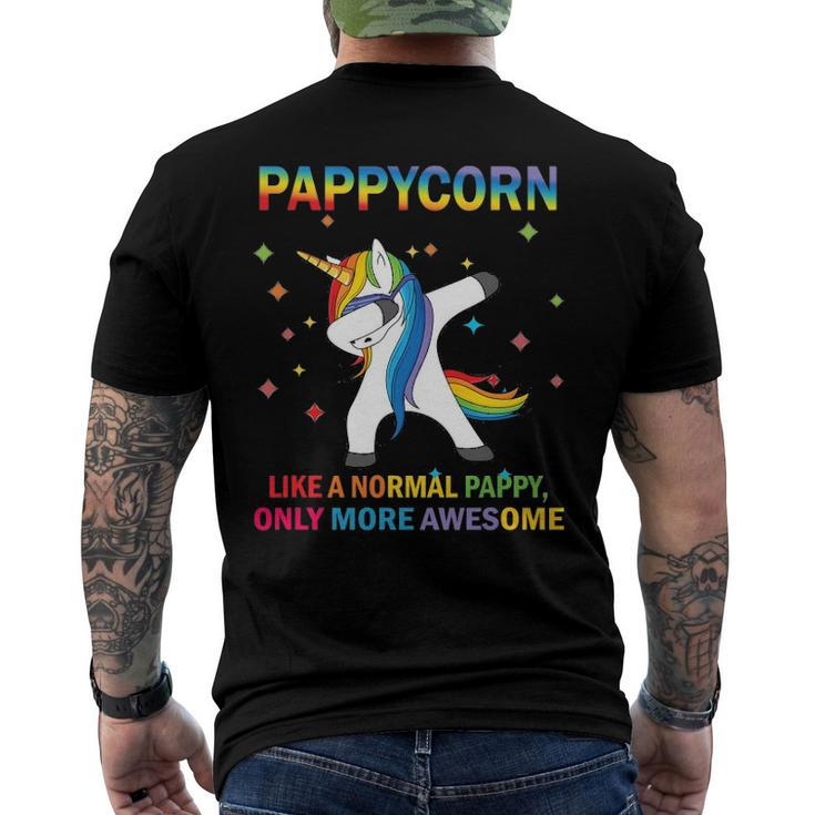 Pappycorn Dabbing Unicorn Pappy Men's Back Print T-shirt
