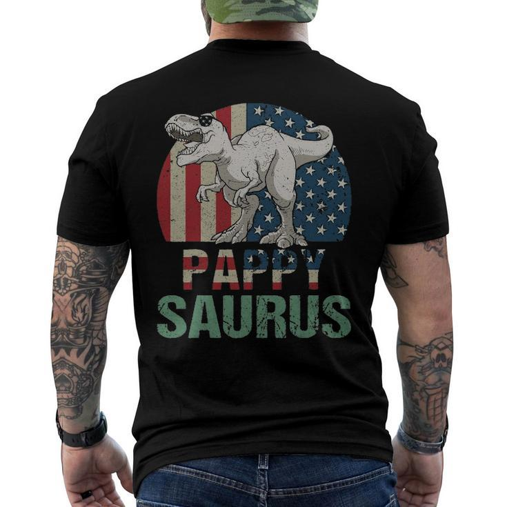 Pappysaurus Dinosaur Pappy Saurus Fathers Day 4Th Of July Men's Back Print T-shirt