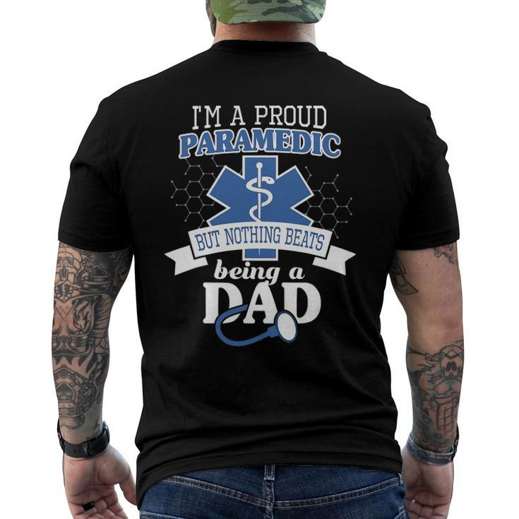 Paramedic And Proud Dad Cool For Daddy Emt Father Men's Back Print T-shirt