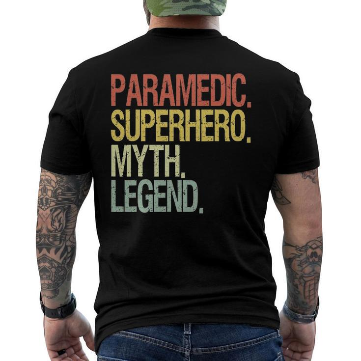 Paramedic Superhero Myth Legend Vintage Retro Men's Back Print T-shirt