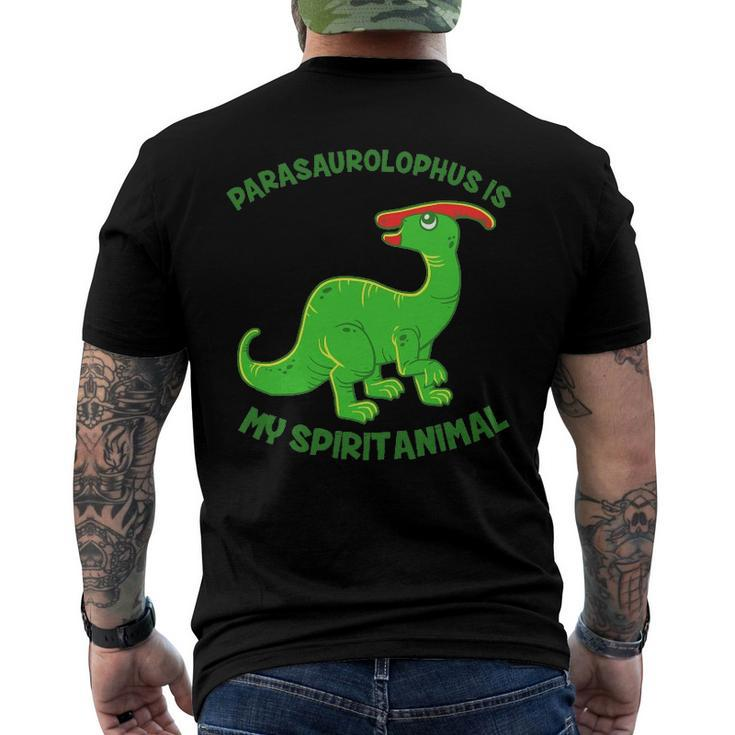 Parasaurolophus Is My Spirit Animal Cute Jurassic Men's Back Print T-shirt