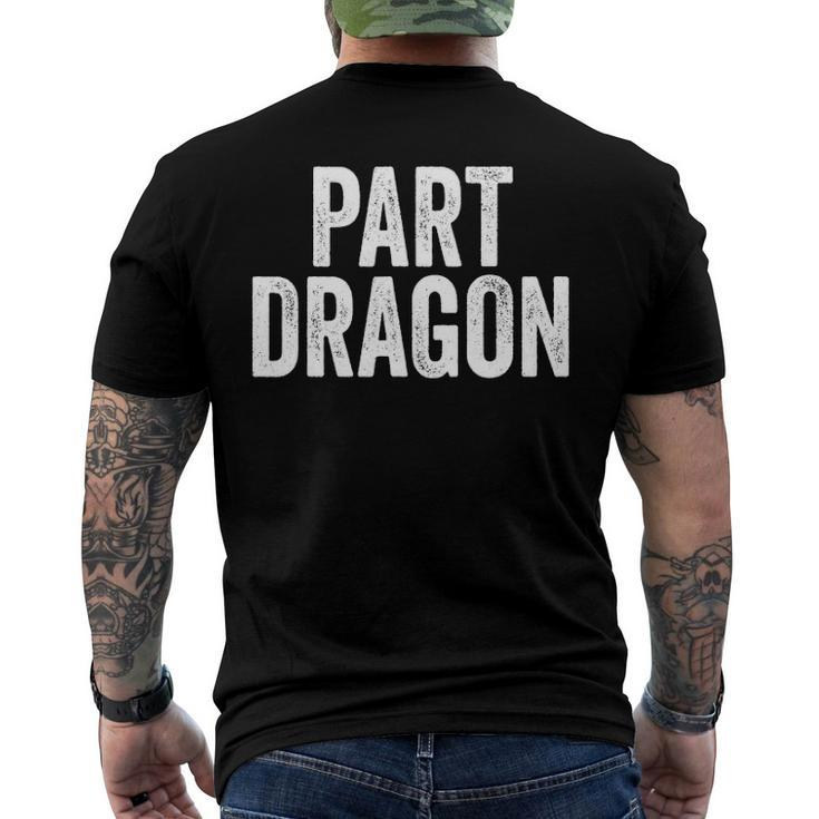 Part Dragon Dragonkin Otherkin Dragon Kin Men's Back Print T-shirt