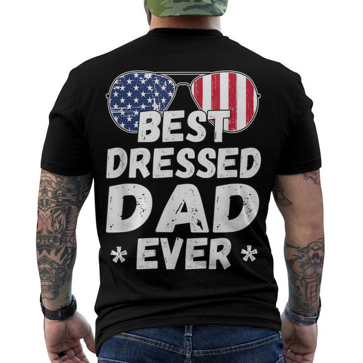 Mens Patriotic Dad - Best Dad Ever 4Th Of July American Flag Men's T-shirt Back Print