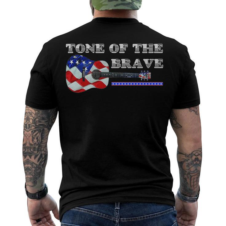 Patriotic Guitar - Tone Of The Brave Men's T-shirt Back Print