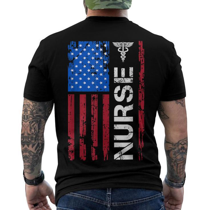 Patriotic Nurse 4Th Of July American Flag Independence Day V3 Men's T-shirt Back Print