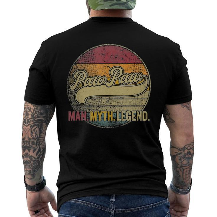 Paw Paw The Man Myth Legend Christmas Grandpa Pawpaw Men's Back Print T-shirt