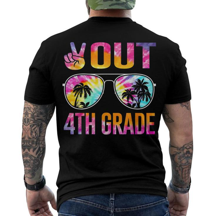 Peace Out 4Th Grade Tie Dye Graduation Last Day Of School Men's Back Print T-shirt