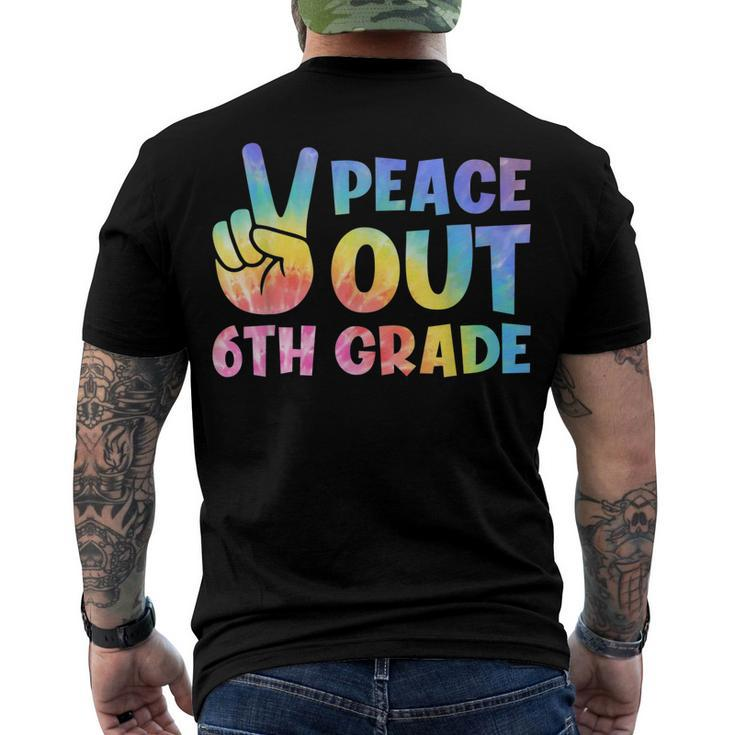 Peace Out 6Th Grade 2022 Graduate Happy Last Day Of School Men's Back Print T-shirt