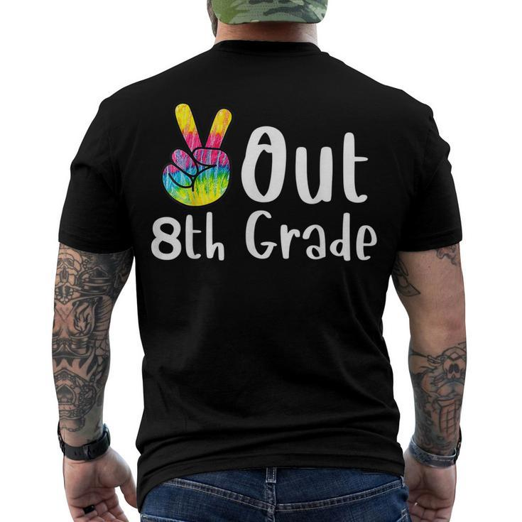 Peace Out 8Th Grade Tie Dye Graduation Class Of 2022 Virtual V2 Men's Back Print T-shirt