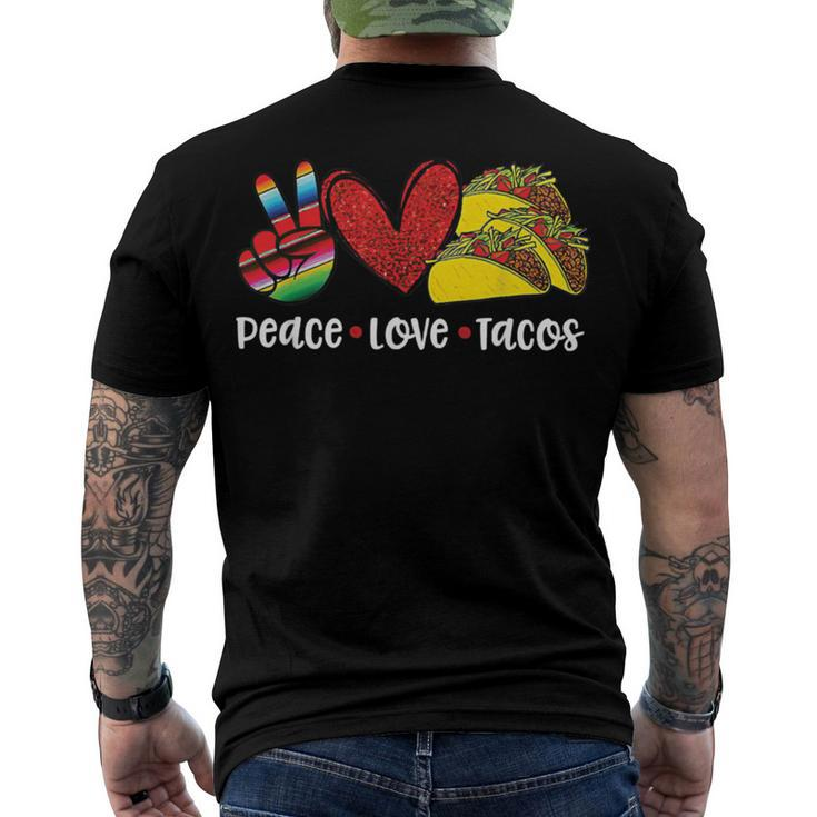 Peace Love Cinco De Mayo Funny V2 Men's Crewneck Short Sleeve Back Print T-shirt