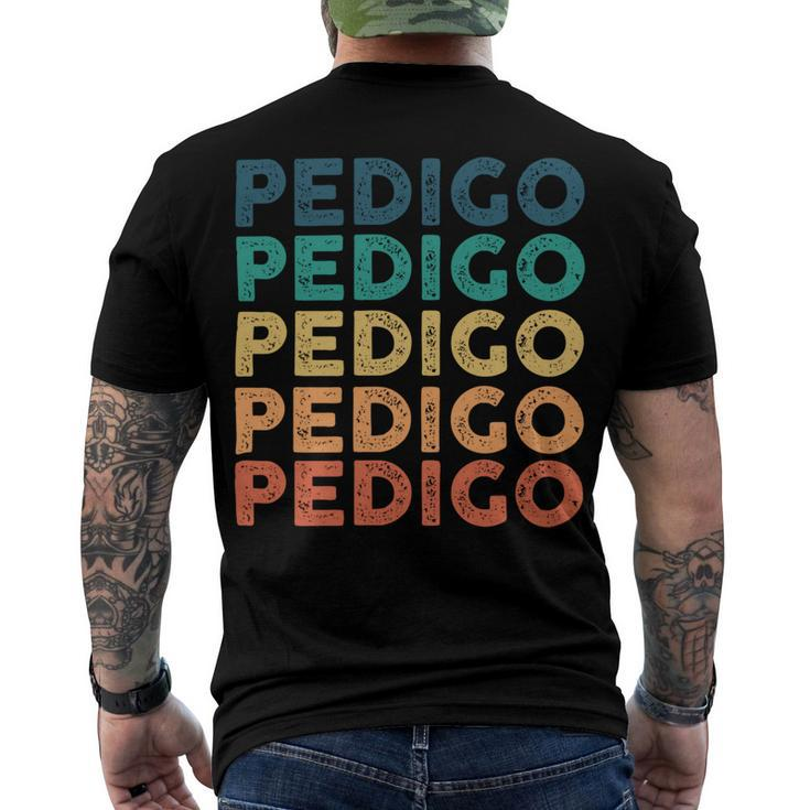 Pedigo Name Shirt Pedigo Family Name Men's Crewneck Short Sleeve Back Print T-shirt