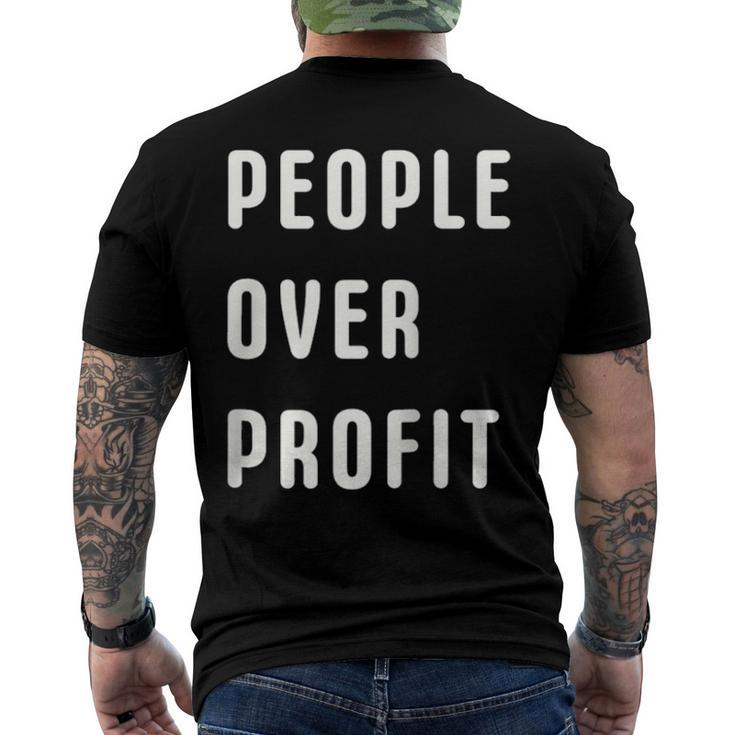 People Over Profit Anti Capitalism Protest Raglan Baseball Tee Men's Back Print T-shirt
