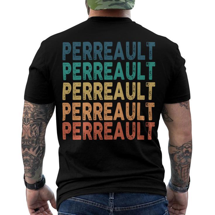 Perreault Name Shirt Perreault Family Name Men's Crewneck Short Sleeve Back Print T-shirt