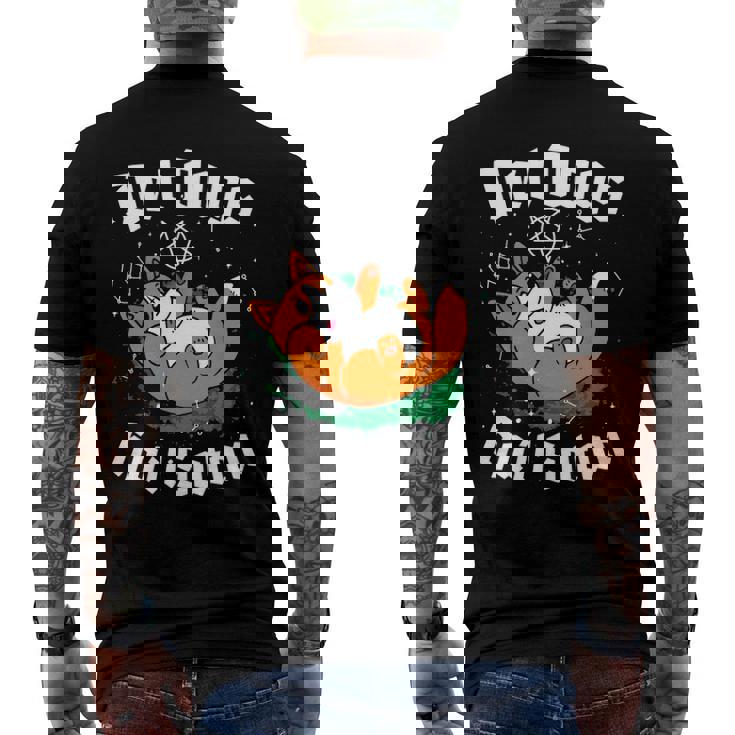 Pet Dogs Hail Satan Kawaii Satanic Dog Astrology Witchcraft Men's Back Print T-shirt