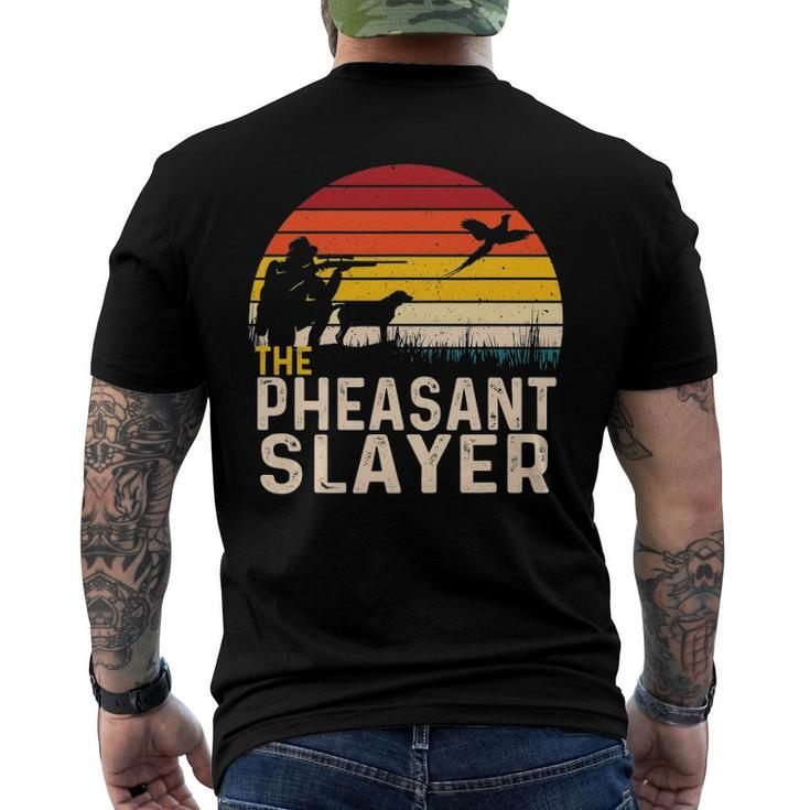 The Pheasant Slayer Pheasant Hunting Bird Hunter Men's Back Print T-shirt