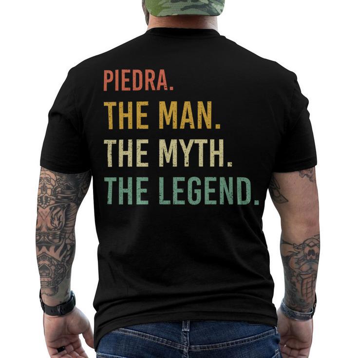 Piedra Name Shirt Piedra Family Name Men's Crewneck Short Sleeve Back Print T-shirt