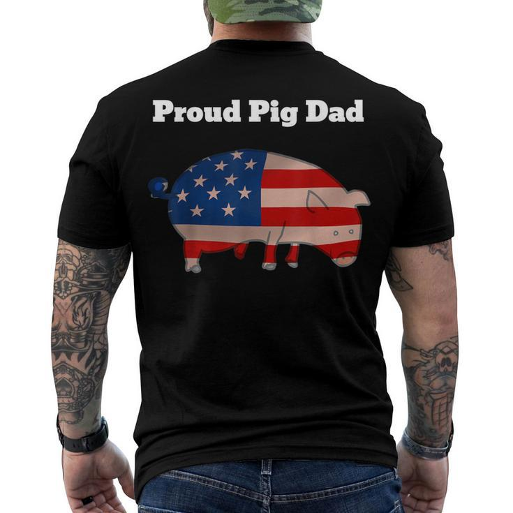 Pig 4Th Of July Cute Pig Lovers T Proud Pig Dad Men's T-shirt Back Print