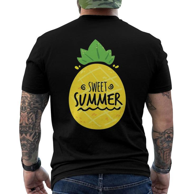 Pineapple Summer Sweet Summer Hello Break Vacation Men's Back Print T-shirt